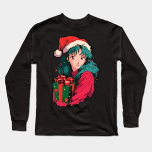 Just an Anime Girl who Loves Christmas! Long Sleeve T-Shirt